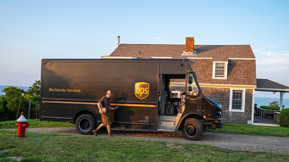 UPS makes a delivery in Cape Cod, Massachusetts