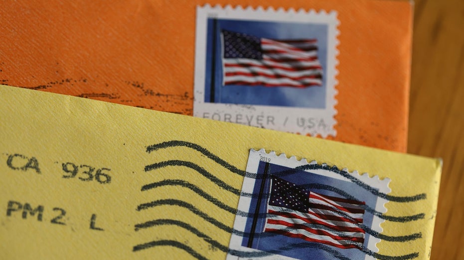 forever stamp on envelope
