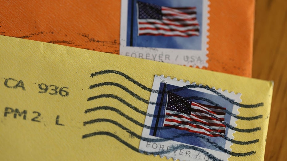 forever stamp on envelope