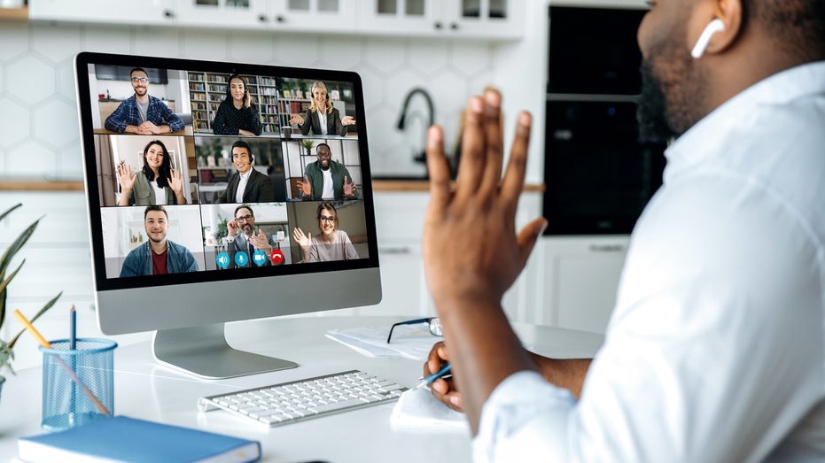 workers on a zoom call