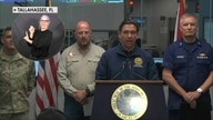 Florida Gov Ron DeSantis sees lights flicker during Hurricane Idalia press conference on mass power outages