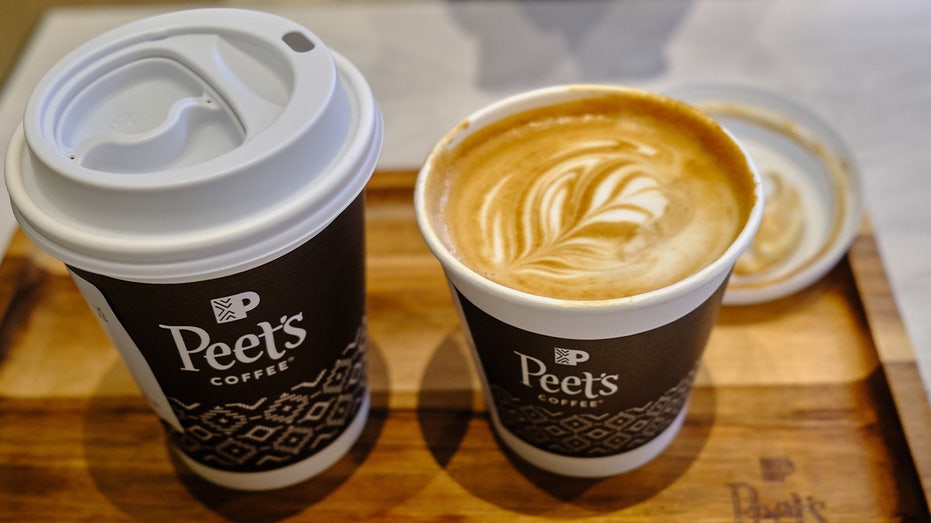 Peet's Coffee cups of coffee