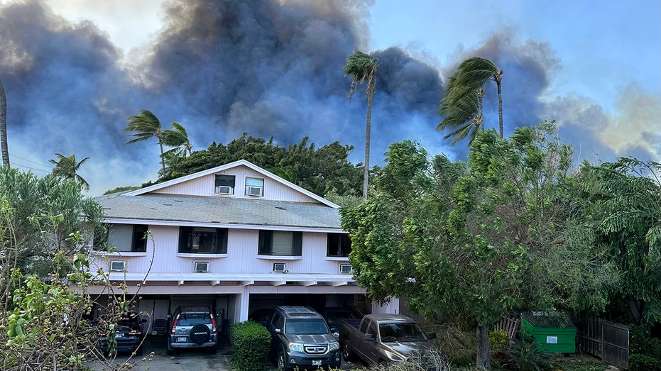 Black smoke in Lahaina