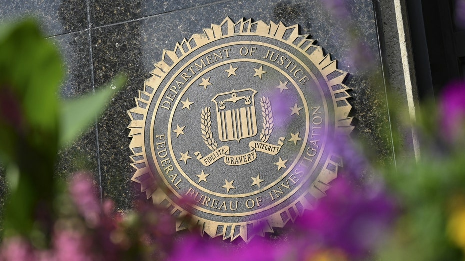 A logo at the Federal Bureau of Investigation headquarters building