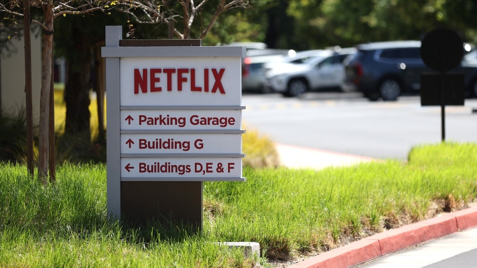 Netflix parking lot signage