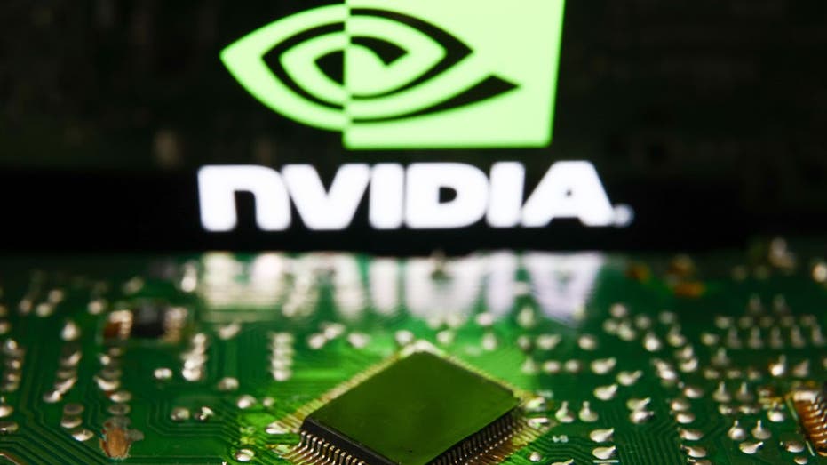Nvidia logo chip illustration