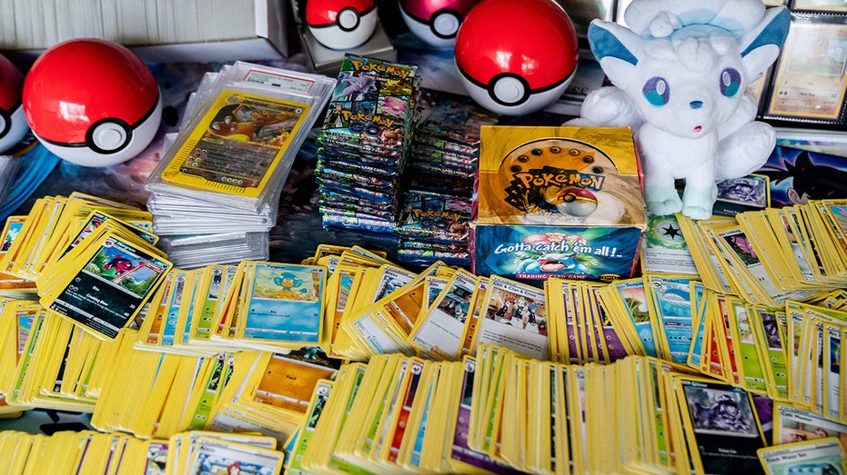 A Pokemon card collection