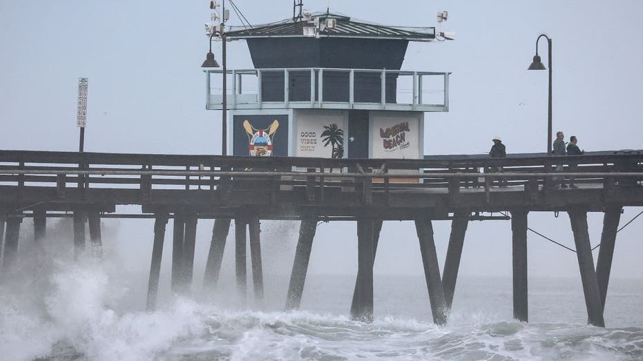 Tropical Storm Hilary Surge Pier