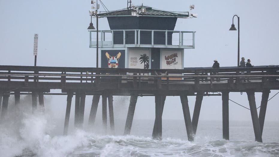 Tropical Storm Hilary Surge Pier