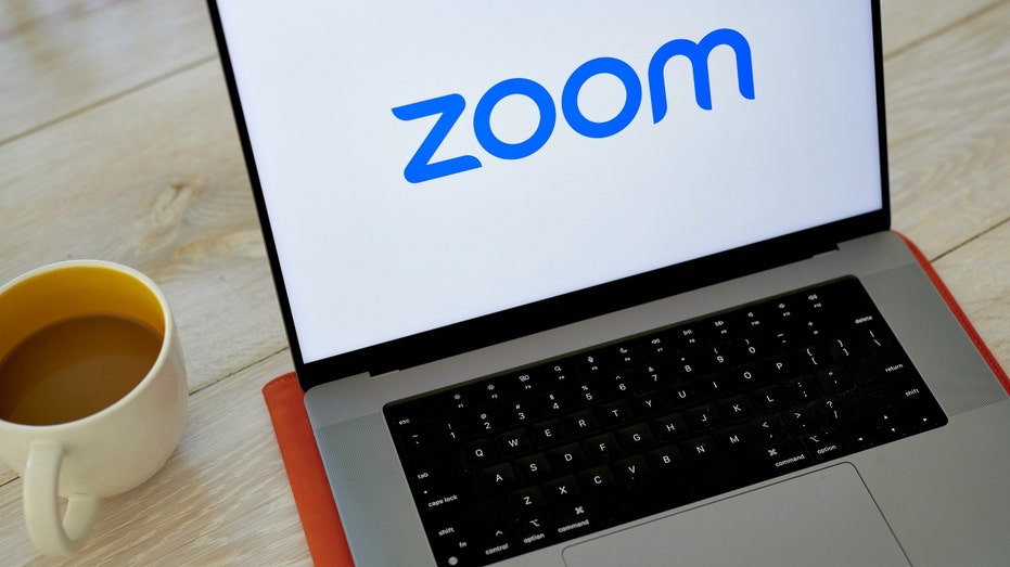 Zoom on a laptop