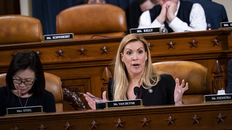 Rep. Beth Van Duyne gestures during hearing