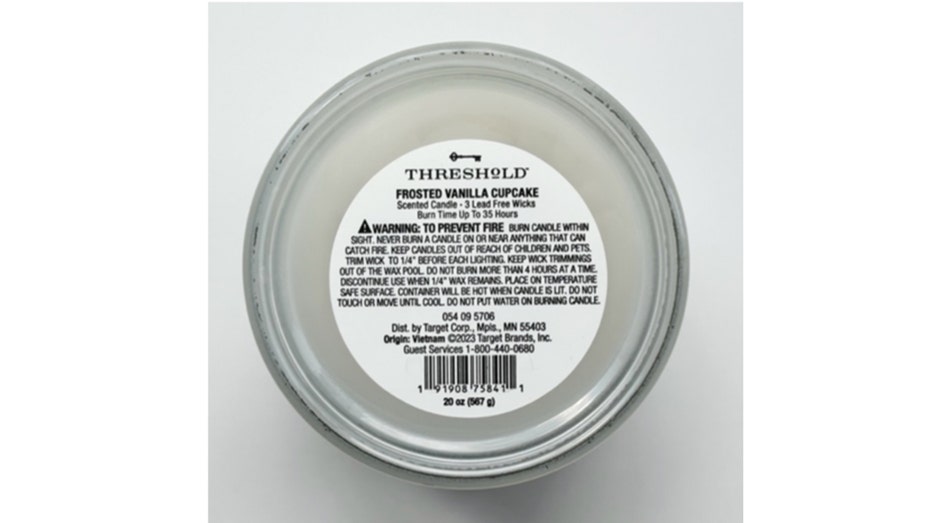 Bottom of recalled Target candle