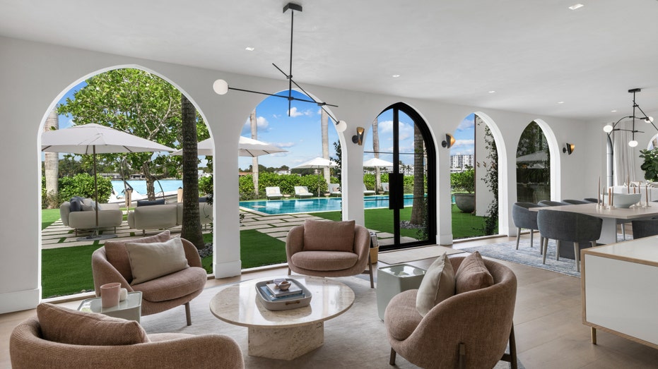 Living room in home