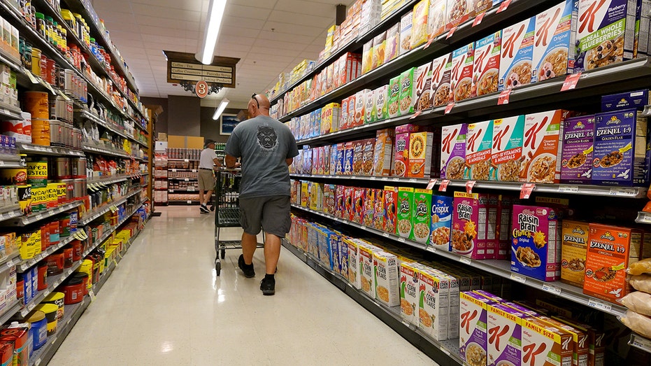 A shopper is seen in a grocery store in Miami