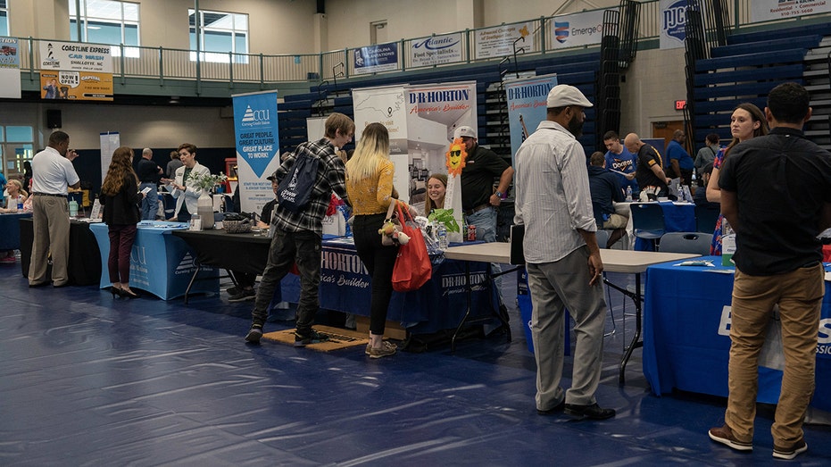 Job fair at a community college in North Caroline