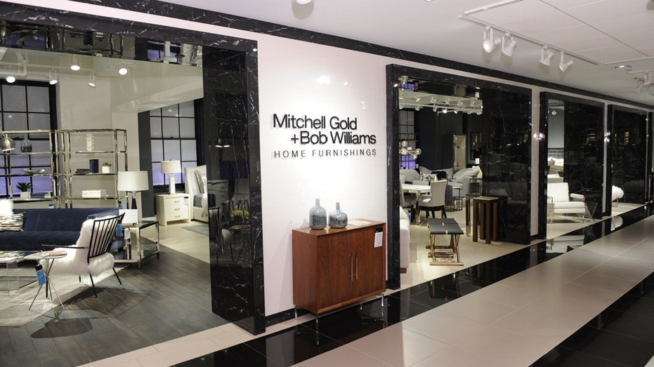 front of mitchell gold store in new york city