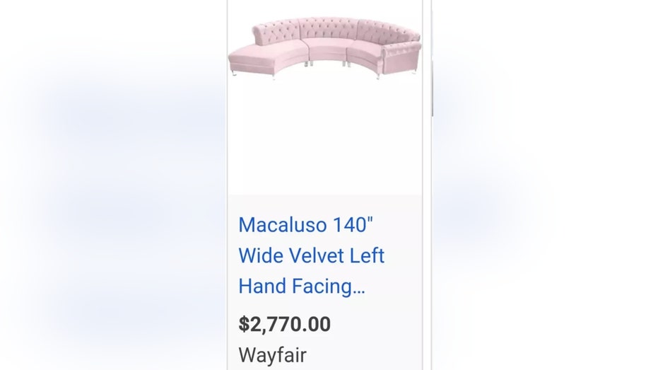pink couch retail price