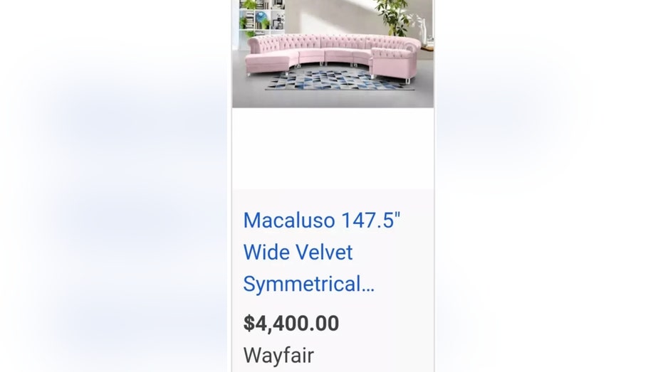 pink sofa retail price