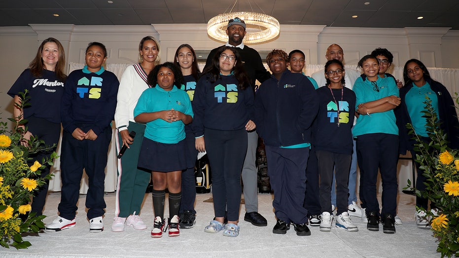 CC Sabathia and wife, Amber, with PitCCH In Foundation kids