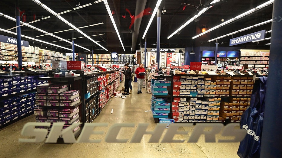 The interior of a Sketchers store