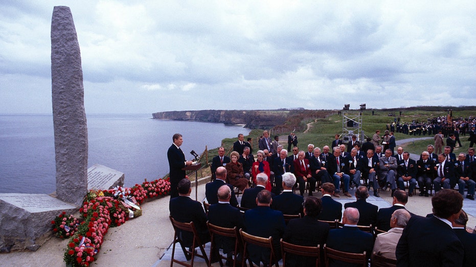 Reagan at Pointe du Hoc