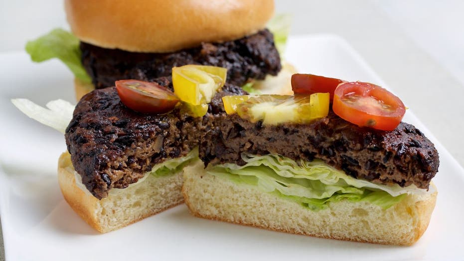 Close-up of vegan burger