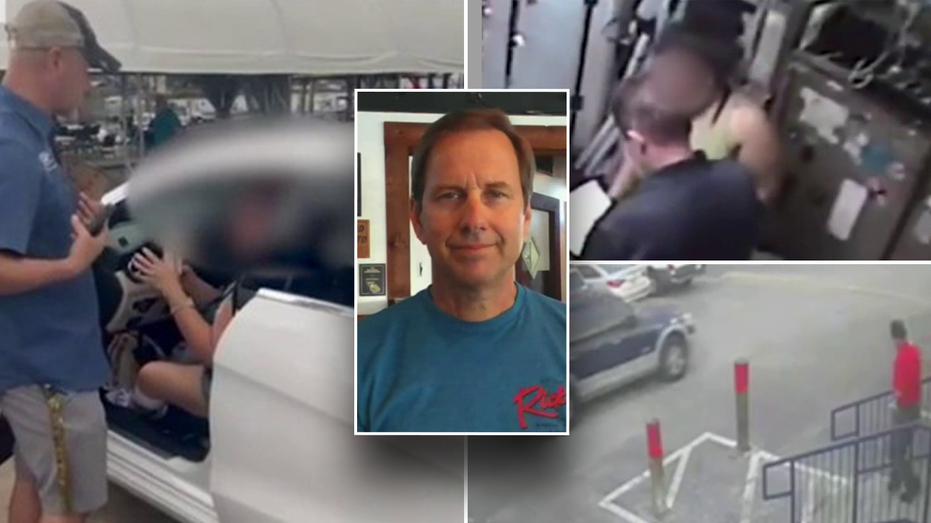 Security footage (Background) Ken Brackins (center)