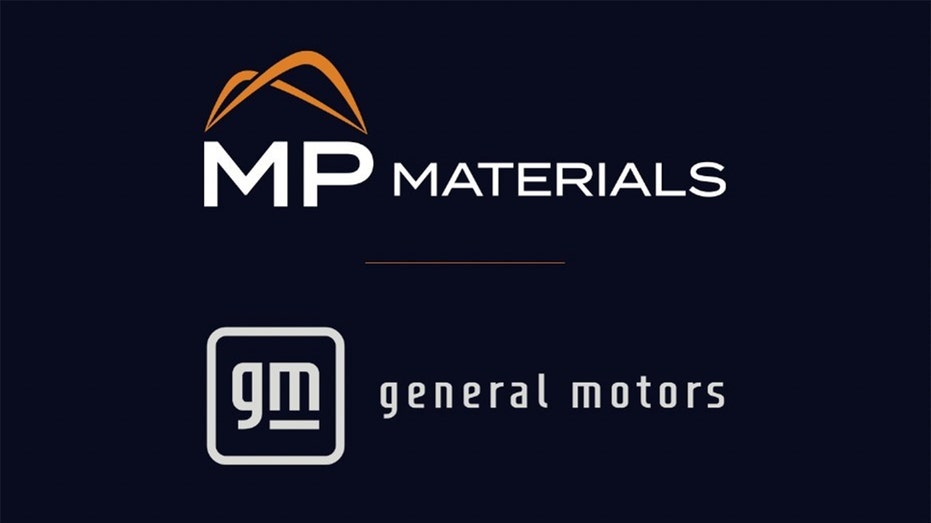 MP Materials and GM logos
