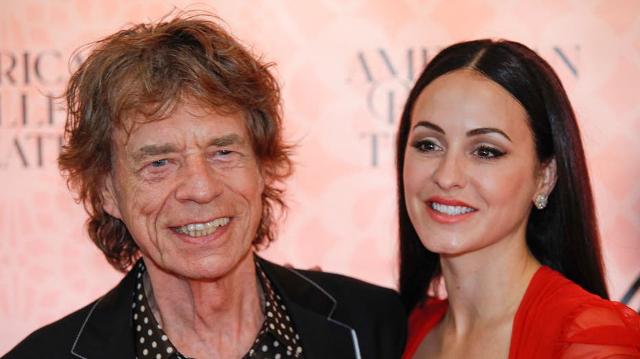 close up of Mick Jagger and girlfriend Melanie Hamrick