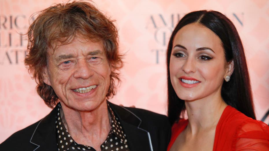 close up of Mick Jagger and girlfriend Melanie Hamrick