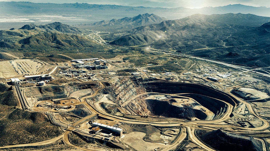 Overlook of Mountain Pass Rare Earth Mine and Processing Facility