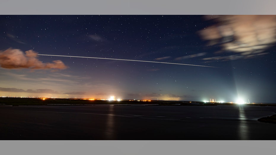 SpaceX capsule streak across sky