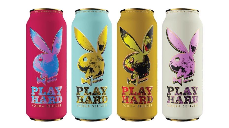 Playboy Spirits' PLAY HARD Vodka Selzer: Apple Prickly Pear, Pineapple Passion Fruit, Mango Dragon Fruit and Grapefruit Yuzu.