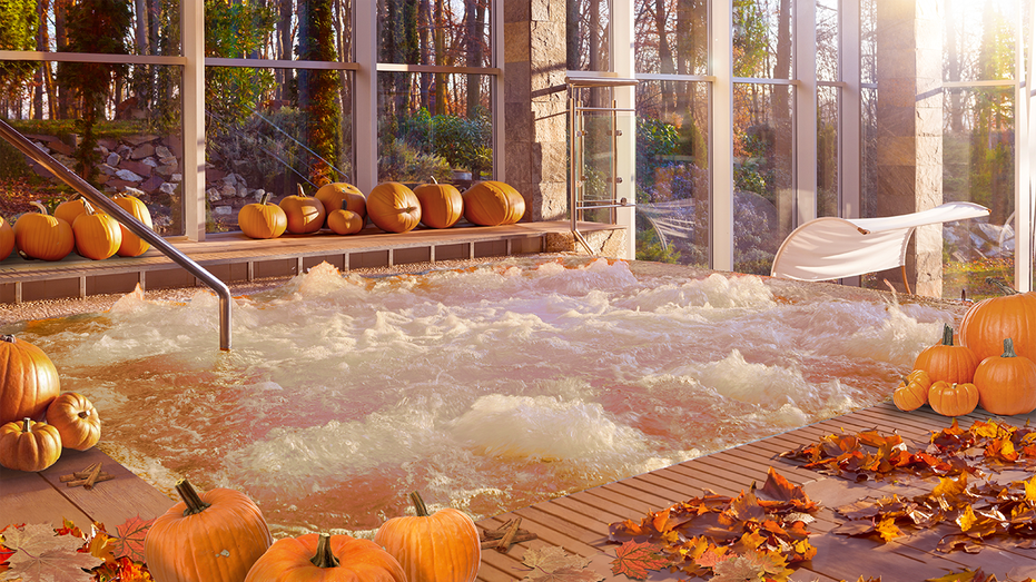 Pumpkin spice latte themed spa