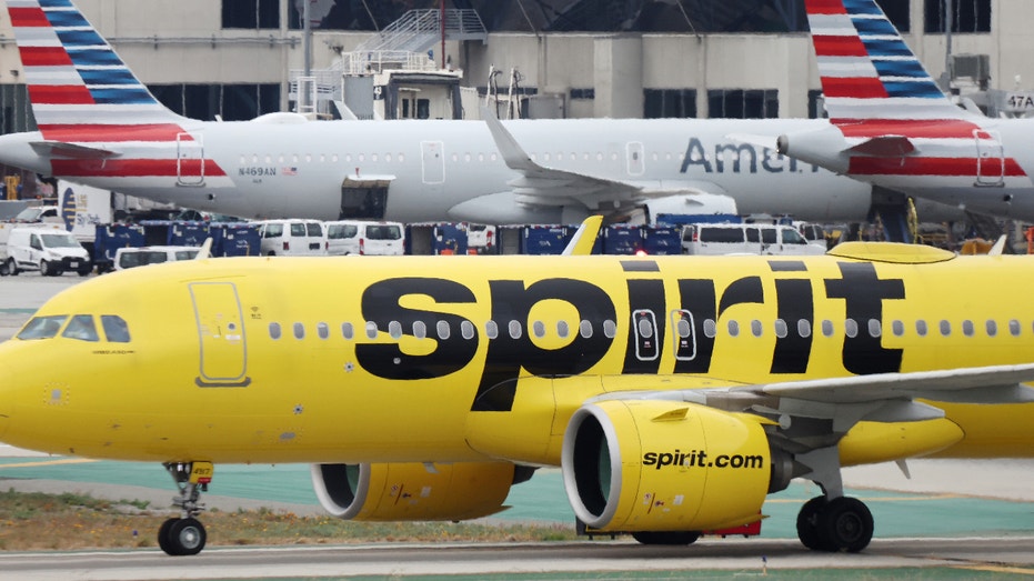 Spirit Airlines American Airlines Los Angeles airport
