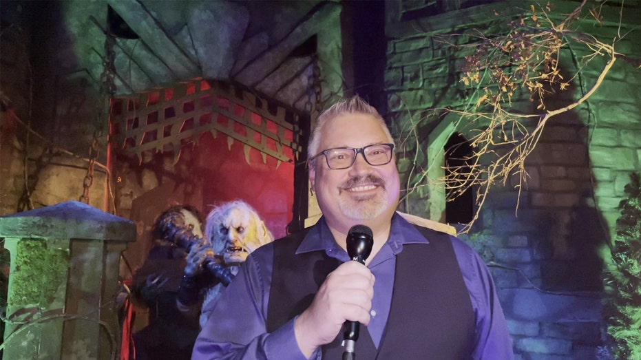 Universal Orlando Show Director Charles Gray at 'Dueling Dragons: Choose Thy Fate' haunted house at Universal Orlando.