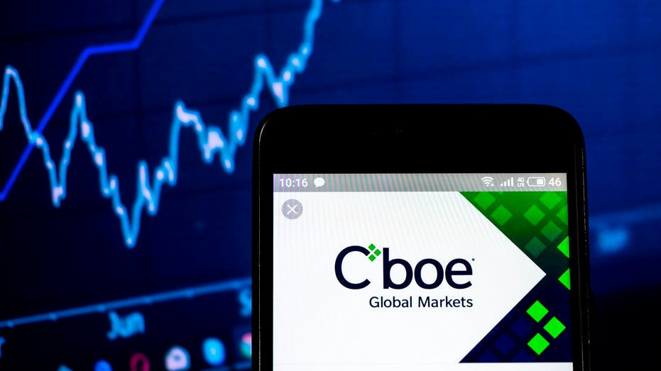 Cboe logo on smartphone