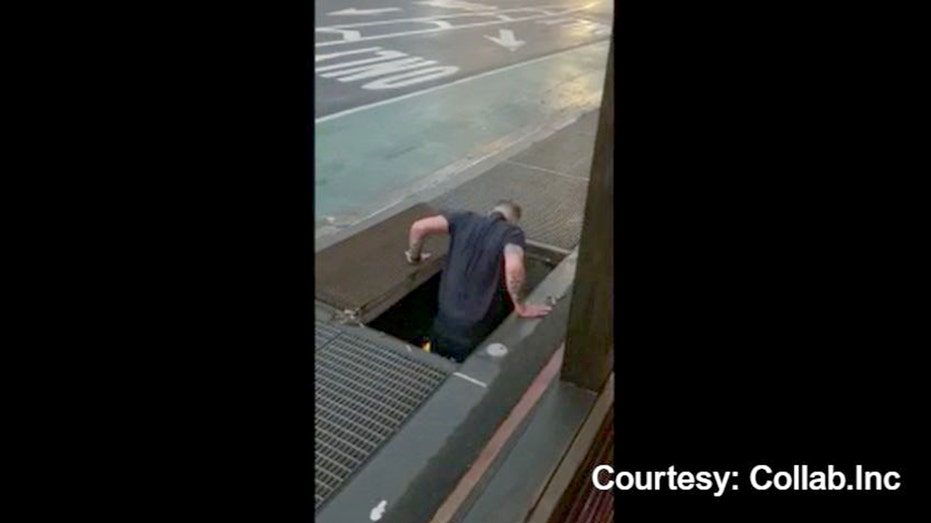 Guy jumps into sewer for valuables second time