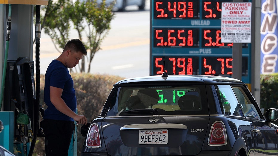 A gas station in California