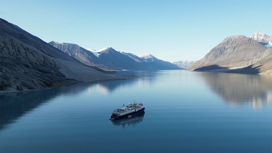 A zoomed-out view of the Ocean Explorer cruise ship