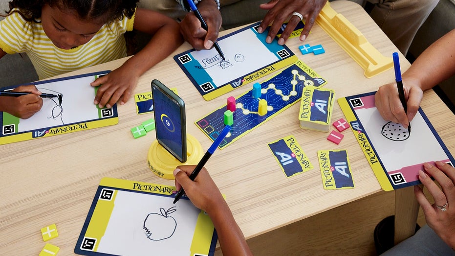 family playing Pictionary Vs. AI