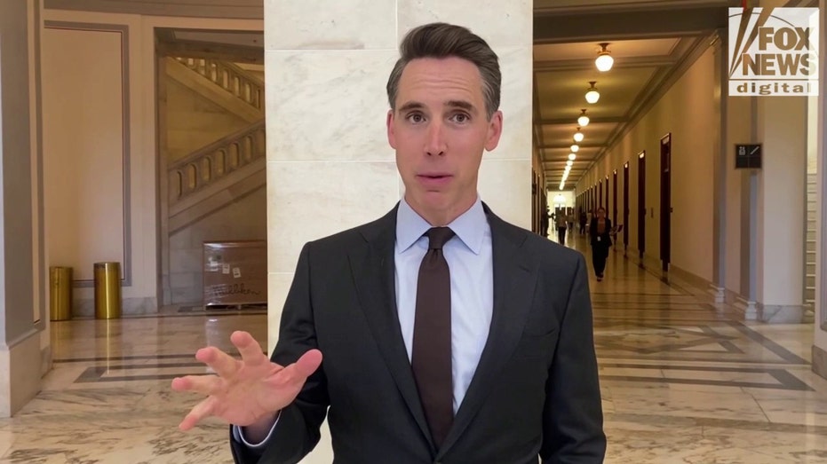 Senator Josh Hawley gives an interview to Fox News Digital