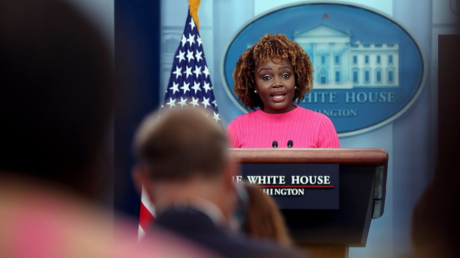 White House Press Secretary Karine Jean-Pierre speaks at the daily press briefing