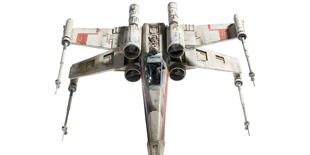Star Wars' X-wing model used in movie sells for more than $3