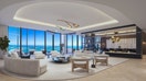 The $50 million penthouse in Waldorf Astoria Residences Miami will have a spacious living room, according to current conceptual renderings.