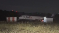 FedEx plane 'crash-landed' at Chattanooga Airport before 'skidding off' runway