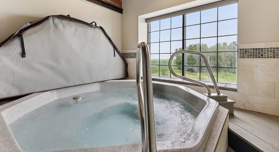 hot tub inside iowa house