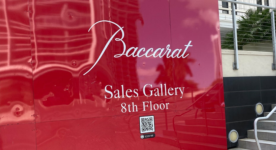 Baccarat Sales Gallery Sign in Brickell, Miami
