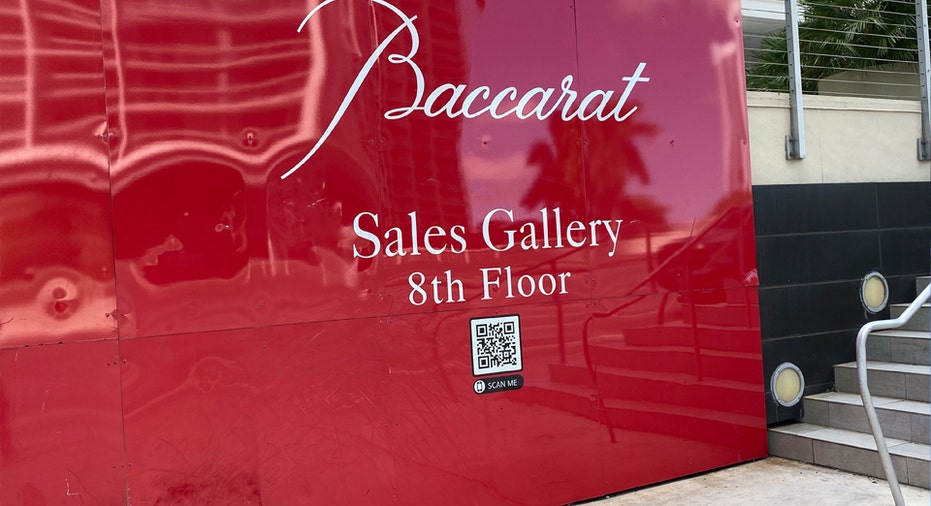 Baccarat Sales Gallery Sign in Brickell, Miami