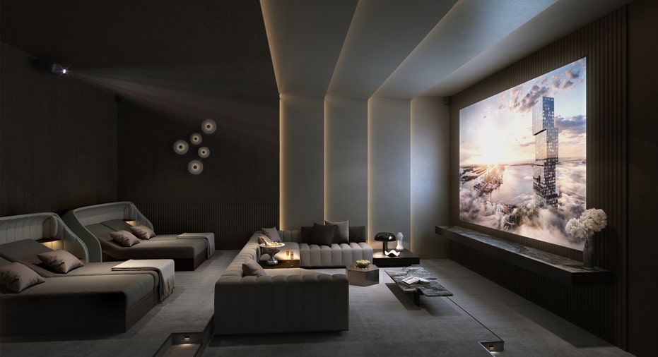 Waldorf Astoria Residences Miami penthouse theater.